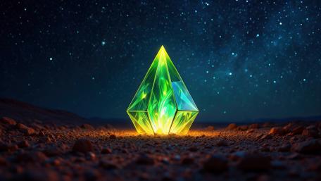 Cosmic Green Diamond wallpaper