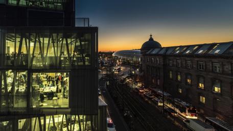 Urban Elegance at Dusk in Strasbourg wallpaper