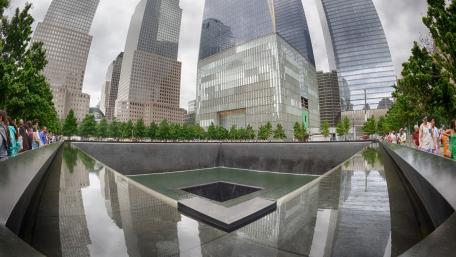 9/11 Memorial Serenity in New York City wallpaper