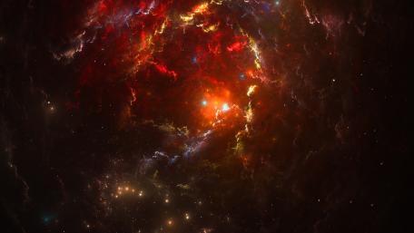 Galactic Splendor Vivid Nebula in Deep Space Visionary wallpaper