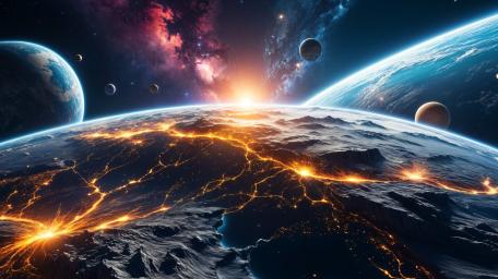 Stellar View of Earth from the Cosmos wallpaper