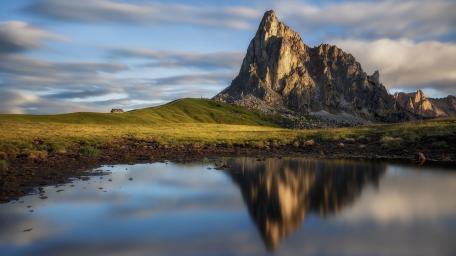 Majestic Reflections at Passo di Giau, Italy wallpaper