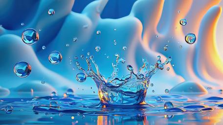 Rainy Reflections Vibrant Water Drop Aesthetic wallpaper