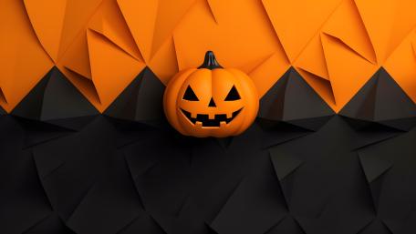 Pumpkin Flair Geometric Halloween wallpaper