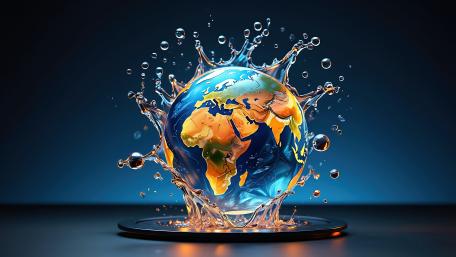 Water Globe in Motion wallpaper