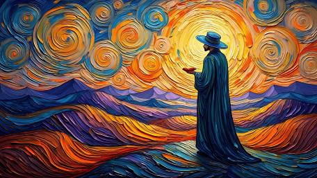 Van Gogh Dreamscape Fantasy wallpaper