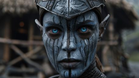Warrior's Gaze: A Cinematic Fantasy Vision wallpaper