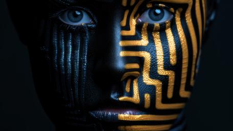 AI Empowerment in Body Art wallpaper