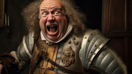 Screaming Knight of the Middle Ages in 5K Detail wallpaper