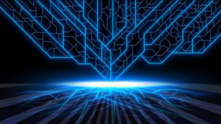 Neon Tech Futuristic Glow Design wallpaper