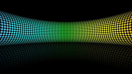 Vibrant Gradient Dots against Black Canvas wallpaper