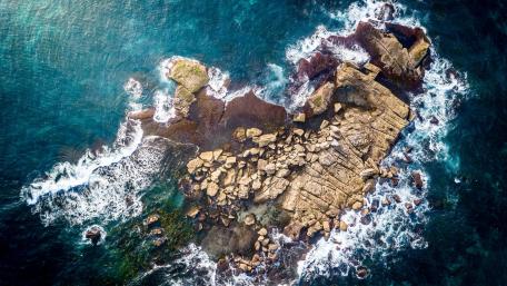 Oceanic Rockscape from Above wallpaper