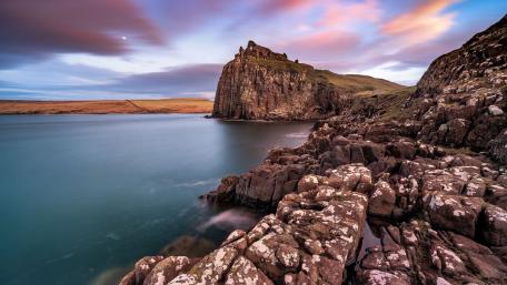 Majestic Cliffs of Duntulm Castle wallpaper