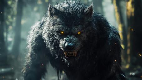 Werewolf of the Night Forest wallpaper