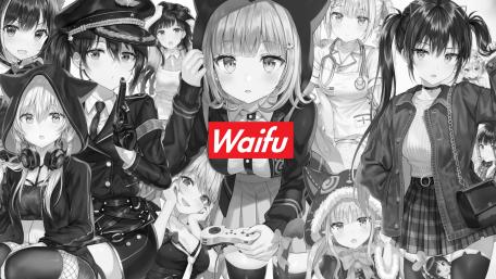 Monochrome Marvels Uniting Anime Beauties wallpaper