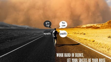Work hard in silence, let your success be your noise. wallpaper