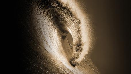 High Tide Monochrome Wave wallpaper