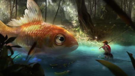 Magical Encounter by the Enchanted River wallpaper
