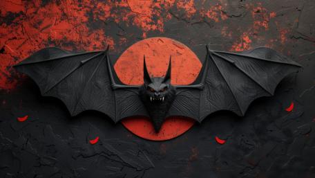Vampire Bat in the Blood Moon Night wallpaper