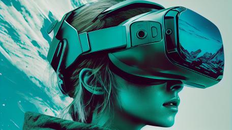Futuristic Vision Virtual Reality in Focus wallpaper