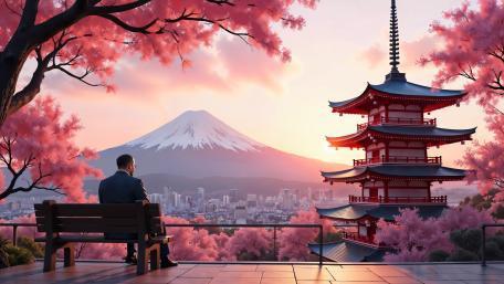 Blossoms and Serenity in Tokyo  wallpaper
