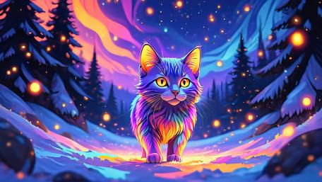 Cosmic Kitty wallpaper
