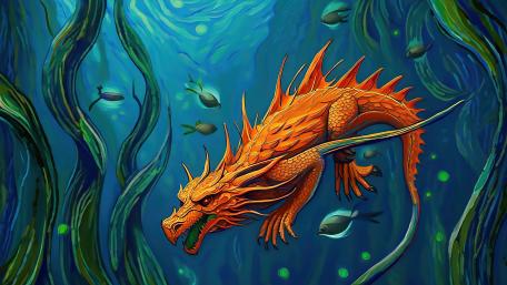 Underwater Dragon wallpaper