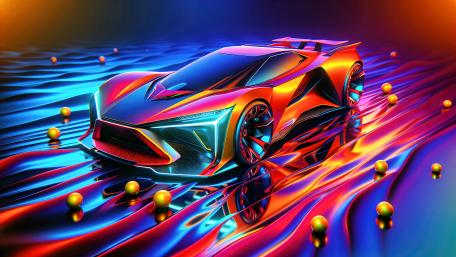 Candy River Car wallpaper