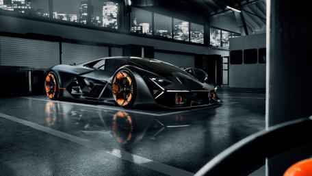Futuristic Lamborghini Terzo Millennio in 5K Glory wallpaper
