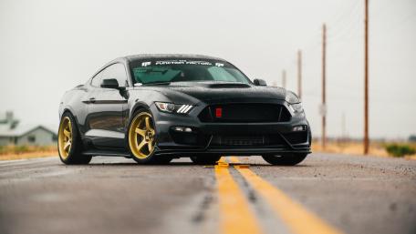 Shelby Mustang on Open Road in 4K Clarity wallpaper