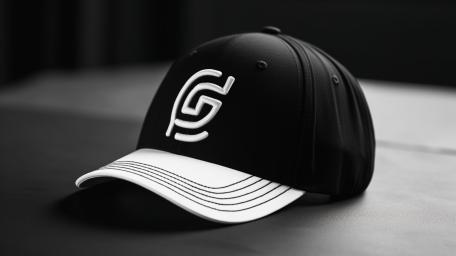 Monochrome Elegance Baseball Cap in 4K wallpaper