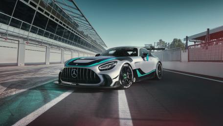 AMG Mercedes in racetrack wallpaper
