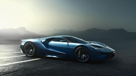 Ford GT on Scenic Mountain Road wallpaper