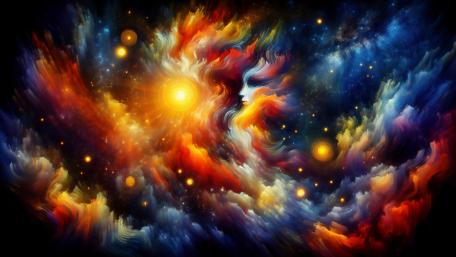 Cosmic Color Storm wallpaper