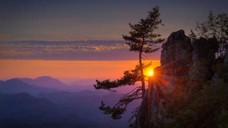 Sunset Serenade Over Majestic Wilderness wallpaper