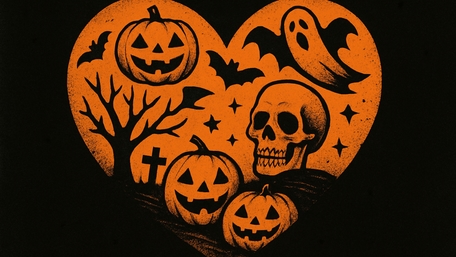 Halloween Heart: A Spooky Festive Vibe wallpaper