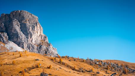 Majestic Dolomites Rising Against the Clear Sky wallpaper