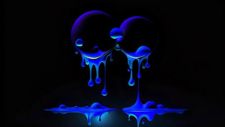 Great Blue Blobs wallpaper