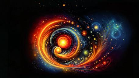 Cosmic Vortex in Celestial Colors wallpaper