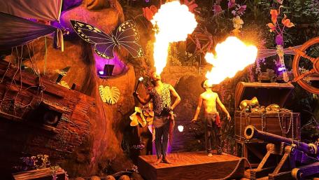 Fantasy Fire Performance Festival Night Magic wallpaper