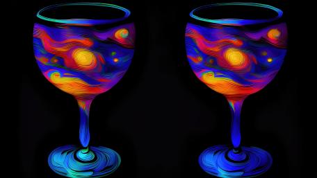 Rainbow Goblets wallpaper