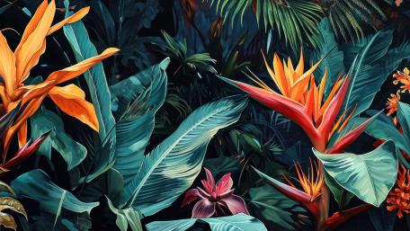 Tropical Paradise Blooming in 4K wallpaper
