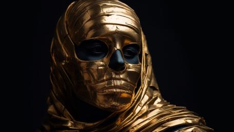 Golden Veil of Mystery wallpaper