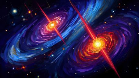 Abstract Dual Pulsars wallpaper