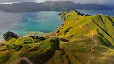 Marlborough Sounds Tranquil Coastline Vista wallpaper