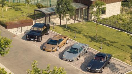 Classic Lamborghini Collection in Sunlit Elegance wallpaper