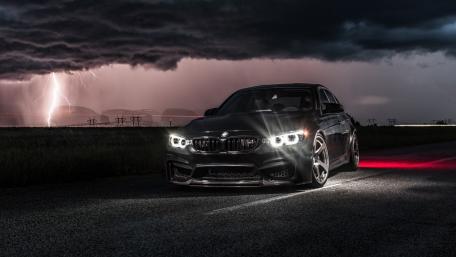 Electric Elegance: BMW M3 amidst the Storm wallpaper