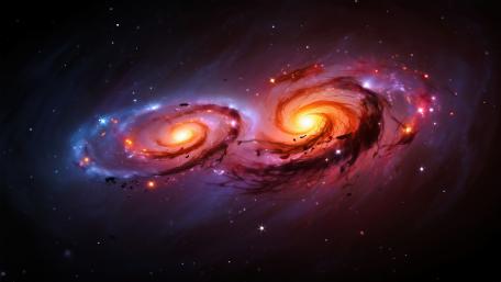 Galaxy Collision wallpaper