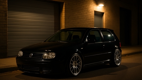 Volkswagen at Night Timeless Urban Elegance wallpaper