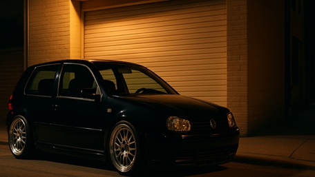 Midnight Elegance Volkswagen in Subtle Shadows wallpaper